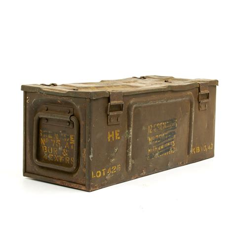 ww2 blue metal box|Ww2 Metal Boxes for sale .